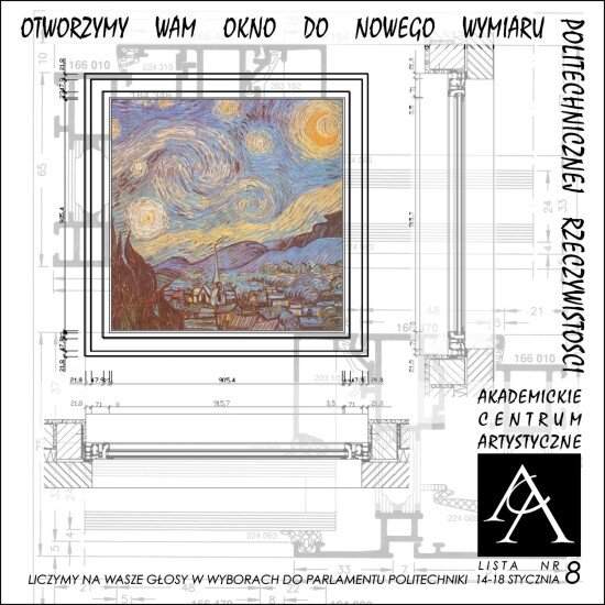 Akademickie Centrum Artystyczne - plakat wyborczy