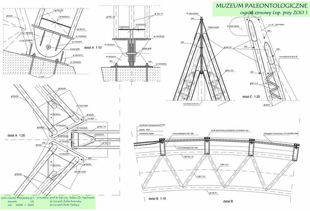 Pawilon wystawowy - detale konstrukcji pawilonu