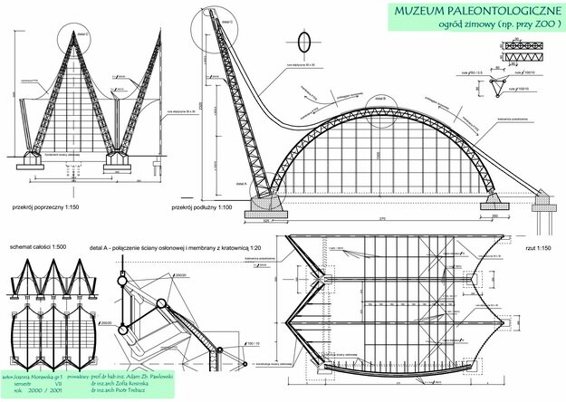 Pawilon wystawowy - rysunek techniczny pawilonu