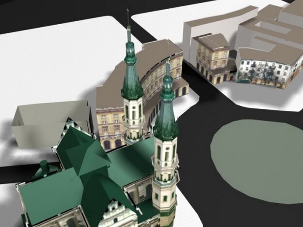 Plac Zbawiciela - trójwymiarowy model