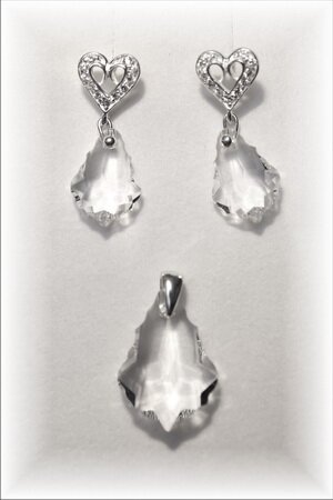 biżuteria artystyczna: królowa lodu z kryształami swarovski