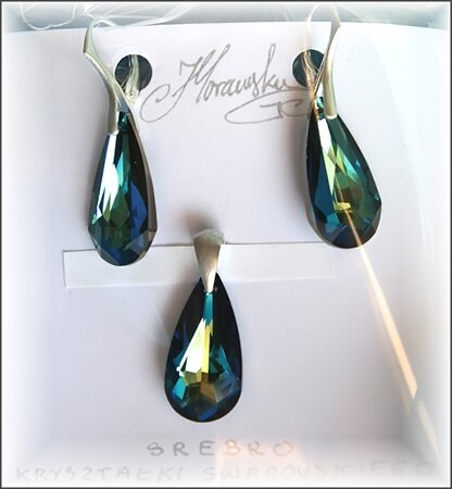 biżuteria Swarovski kryształ Bermuda Blue