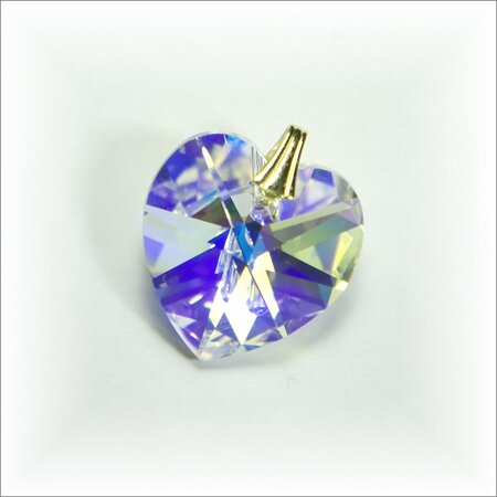 wisiorek - Swarovski Heart crystal AB