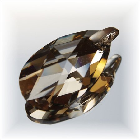 duży wisior z kryształem Swarovskiego teardrop silvershade