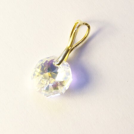 wisiorek - Swarovski octagon crystal AB